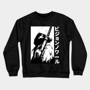 Japanese Anime Manga Samurai Girl Streetwear Crewneck Sweatshirt